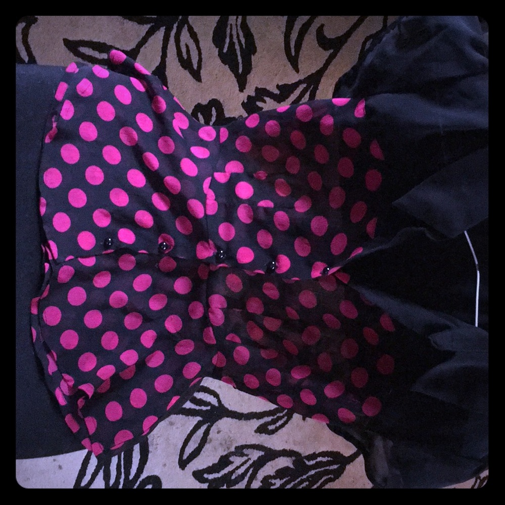 A. Byer sheer button up blouse.